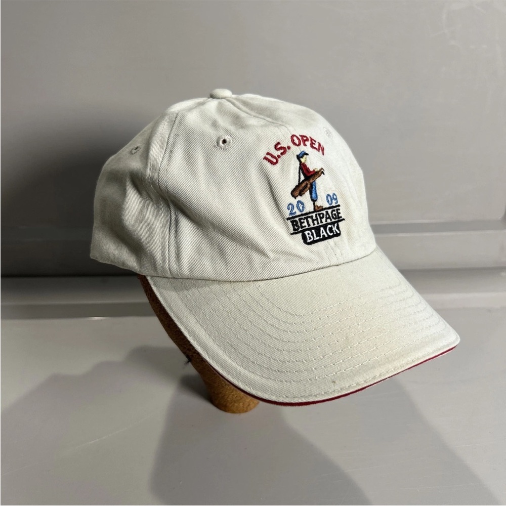 2009 US Open Bethpage Black Golf Hat USGA Member Cap Beige Adjustable PGA Major - Picture 4 of 8